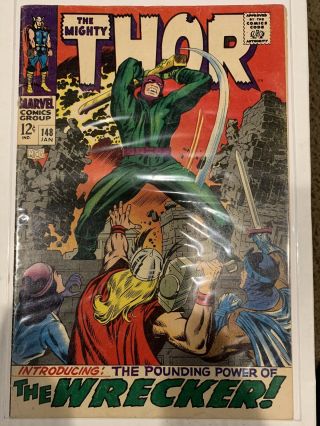 Thor 148 (jan 1968,  Marvel) 1st App Wrecker Stan Lee