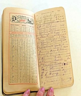 Antique 1885 Handwritten Diary 3