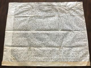 16th Or 17th Century Oversize Latin Vellum Manuscript