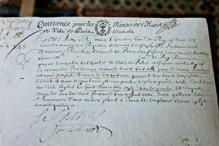 1674 Manuscript Parchment King Louis Xiv Knight Aand Advisor Autograph Letter