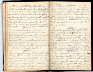 1859 Handwritten Diary Snow Family Cape Cod Eastham Barnstable Co Ma Travel Rare