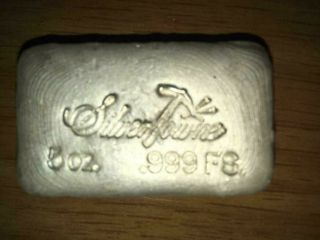 5 Oz Poured Vintage Silvertowne Silver Bar.  999 Pure Sliver