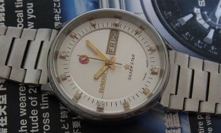 Vintage Rado Silver Star Day/date Automatic 17 Jewels Swiss Made Watch