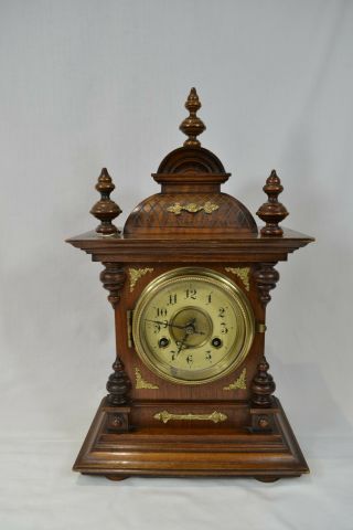 Antique Vintage Junghans Wooden Mantel Clock