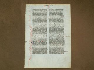 RARE Medieval Manuscript Vellum Bible Leaf,  France,  c.  1280 3