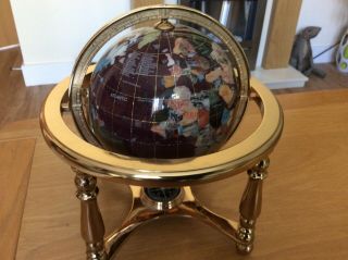 Semi Precious Stone Globe - 6 Inches
