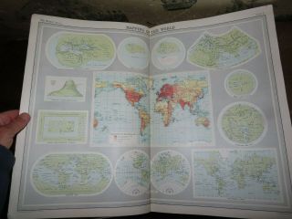 1922 The Times Survey Atlas Of The World By Bartholomew 112 Colour Maps China