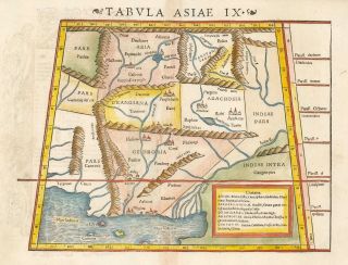 1552 Munster Map Of Pakistan And Afghanistan As Known To Ptolemy