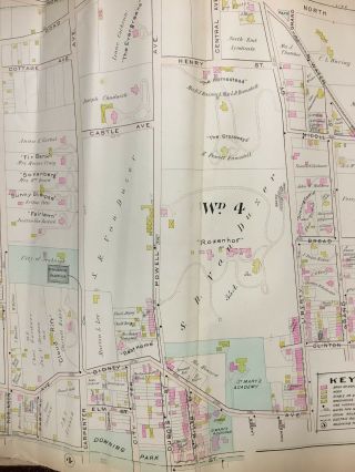 ORIG 1903 ORANGE COUNTY NY NEWBURGH ST.  MARY ' S CHURCH & ACADEMY PLAT ATLAS MAP 2