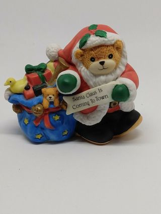 Vintage Lucy & Me Bear - Enesco - 1992 - Santa Claus Is Coming To Town - K481