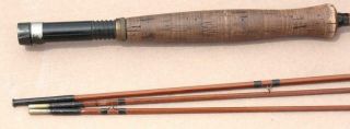 Vintage Heddon “black Beauty” Split - Bamboo Fly Rod - 8 1/2 Feet Wt.  4 1/2 Oz