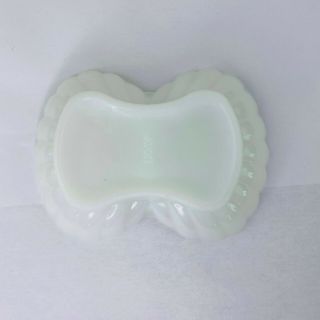 Avon Milk Glass White Divided Double Side Clam Sea Shell Trinket Candy Dish Tray