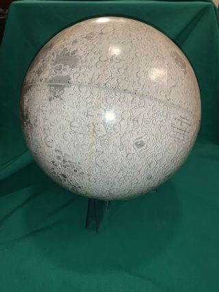 Vintage Rand Mcnally Lunar Globe Moon Planet Space Age Mid Century Modern Mcm