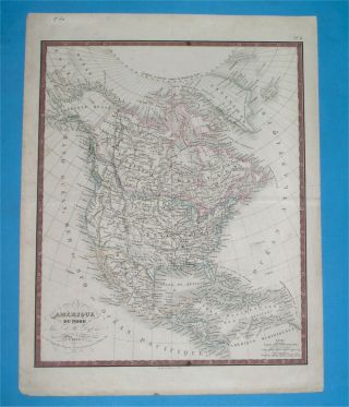 1849 Map Texas United States California Florida York Mexico Canada