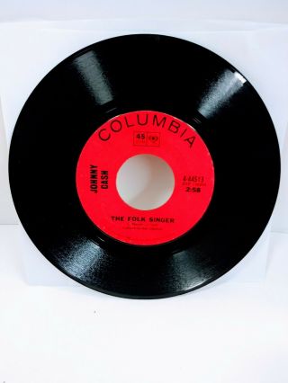 Johnny Cash 45 Folsom Prison Blues/the Folk Singer Columbia 4 - 44513 Ex.  Cond.