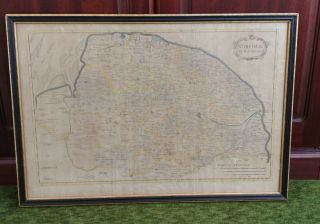 Robert Morden Map Of Norfolk - Antique Map In A Hogarth Frame