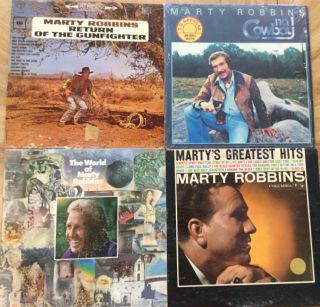 Vinyl Lp Records (5),  Marty Robbins,  Greatest Hits,  Return Of The Gunfighter