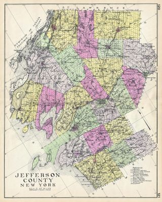 1912 Century Map Of Jefferson County,  York