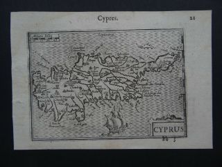 1609 Langenes Atlas Map Cyprus - Cypres
