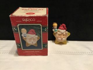 1991 Enesco Christmas Ornament Starry - Eyed Santa 1st In Stardust Angel Series