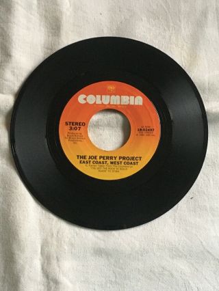 The Joe Perry Project 45 Vinyl Record East Coast West Coast