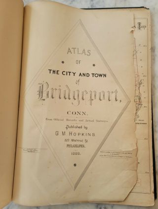 Complete G.  M.  Hopkins 1888 Atlas of the City and Town of Bridgeport P.  T.  Barnum 2