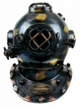 Diving Helmet Us Navy Mark V Deep Sea Marine Divers Solid Diving Helmet
