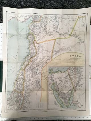 Old Vintage Map Of Palestine,  Philips Authentic Maps,  Rare,  Atlas