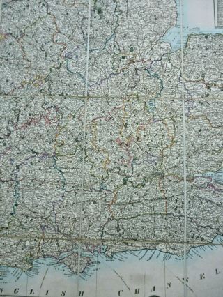 AN 1827 CRUCHLEY ' S MAP OF ENGLAND & WALES 2