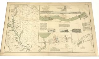 Antique Civil War Map 1864 Red River Campaign Ar & La Confederate Positions
