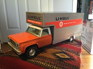 Vintage 1970s Nylint U - Haul Metal Toy Box Truck W/opening Rear Roll - Up Door