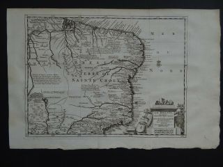 1729 Atlas Pieter Van Der Aa Map Brazil - Le Bresil - South America