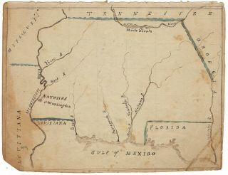 Alabama - Early 19th - Century Hand - Drawn Map
