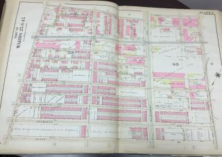 1910 Philadelphia Pa Smith Dye Houses Sheet Metal Wards 25 & 45 Atlas Map