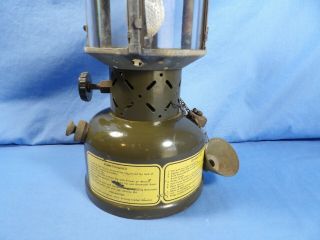Vintage US Army 1956 Coleman Lantern,  Leaded Gasoline,  Quadrant Globe,  Single 3