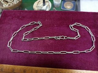 Spectacular Large Vintage Old Pawn Hand Made Navajo Sterling Silver Chain 26 "