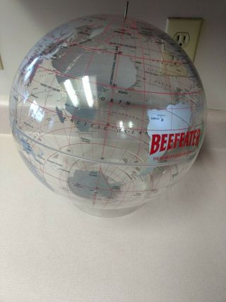 Vintage World Globe Beefeater Gin Advertising Globe Lucite Spherical Concepts