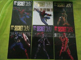 Secret War (2005) 1 2 3 4 5 - Full Set 1st Quake Spider - Man
