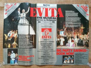 Vintage Evita The Musical Poster - Melbourne,  Australia