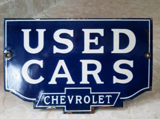Vintage Chevrolet Gm Dealership Cars Porcelain Sign