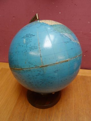 Antique Vintage 12 " Terrestrial Globe Made In England By George Philips 