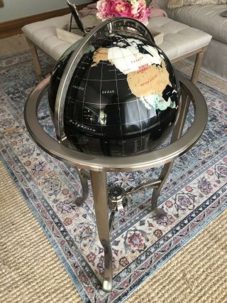 Alexander Kalifano Black Gemstone Globe - 36 Inch [height]