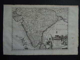 1729 Atlas Pieter Van Der Aa Map India - Sri Lanka - L 