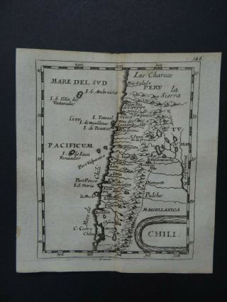 1685 Du Val Atlas Map Chile - Chili - South America - Duval