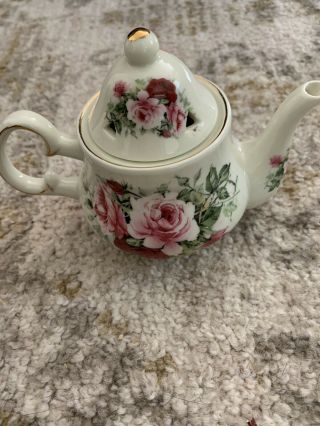Formalities By Baum Bros Teapot Roses Flower Pattern With Lid