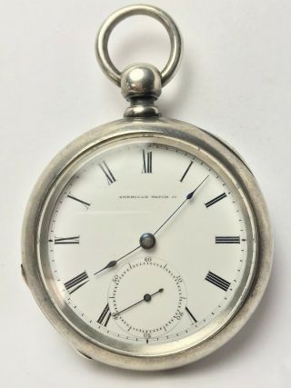 Vintage Waltham P.  S.  Bartlett Pocket Watch,  18s,  11 Jewels,  4 Oz Coin Silver Case