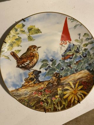 Rien Poortvliet “the Berry Pickers” Collector Plate Gnomes Summer Season