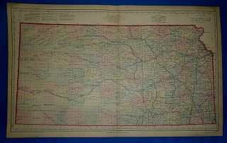 Vintage 1882 Atlas Map Kansas Old Antique & Authentic