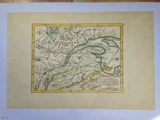 Xviiie Siecle Canada Quebec 1749 Robert De Vaugondy Antique Engraved Map