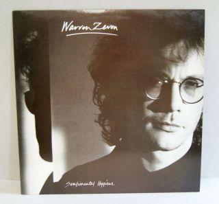 Warren Zevon Sentimental Hygiene Virgin 1987,  Vinyl Album Nm/ex,  R - 0194